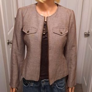 Crew Neck Zip Front Crop Jacket with 2 Front Pocket by ISAAC MIZRAHI for Target